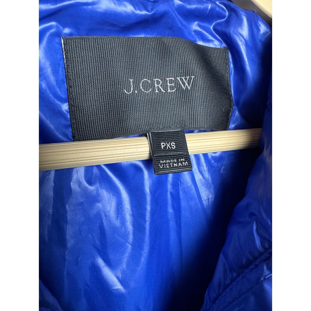 J.Crew‎ Quilted Down Puffer Vest Blue Size PXS - Picture 3 of 9
